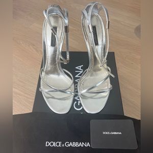 Vintage Dolce and Gabbana Silver Heels EU 38